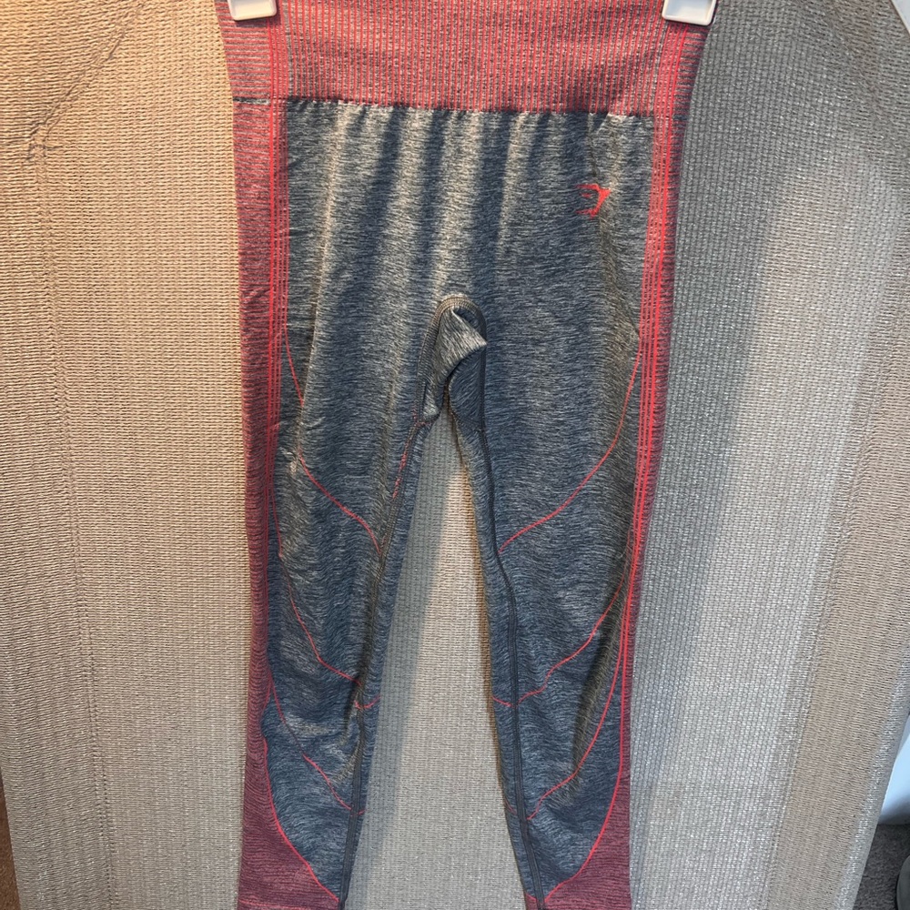Gymshark Kids Leggings in Charcoal and Crimson